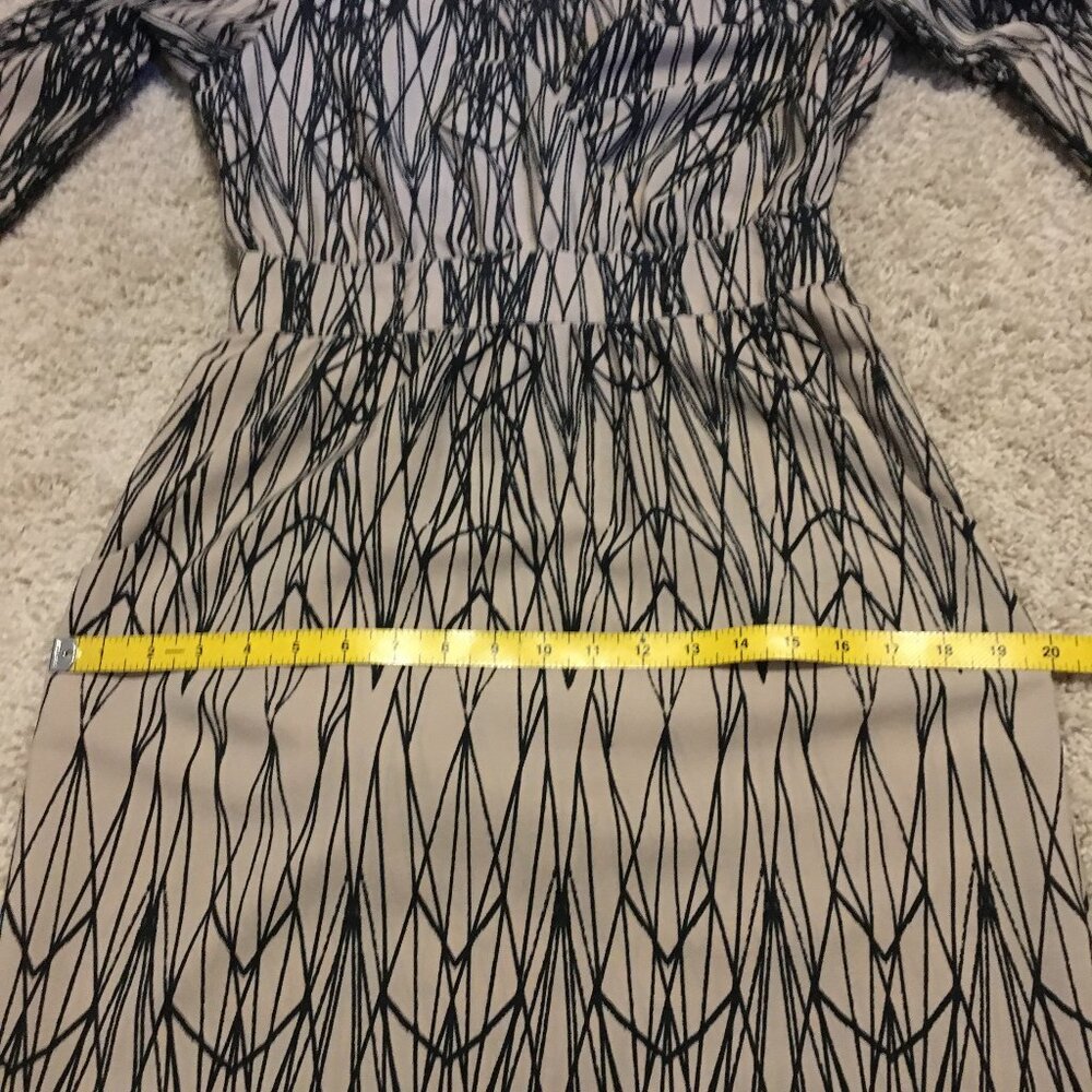 Presley Skye Retro 70s Geometric Tesseract Wrap Dress Tie Back Small - Picture 12 of 15